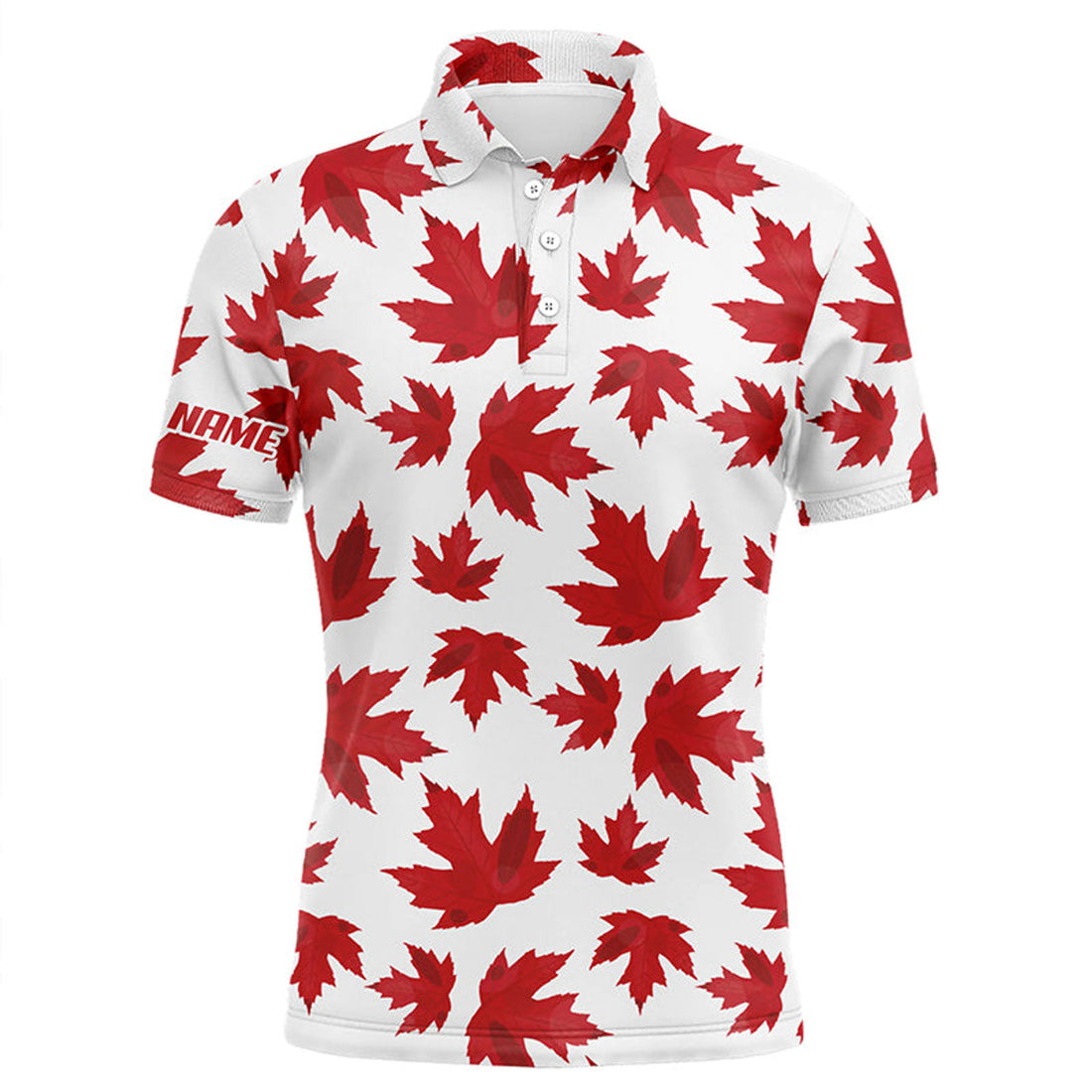 Custom Patriot Golf Red Canada Maple Leaf Team Mens Polo Shirt S-5XL