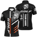 Custom Black Golf Skull Shirt Golf Gifts for Golfer Men's Polo Shirt S-5XL