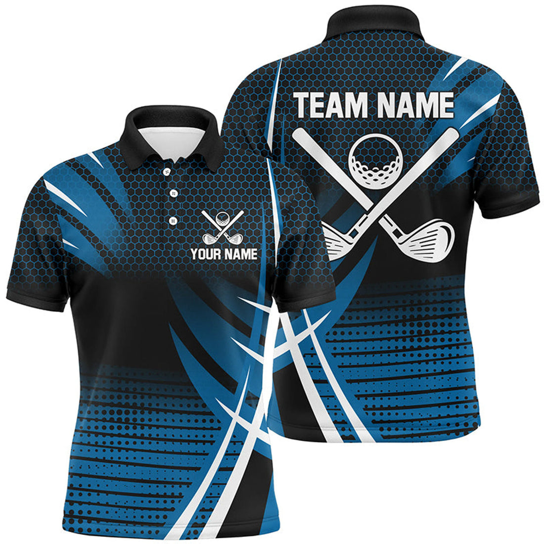 Custom Men's Golf Polo Shirt Blue for Team Gifts Men's Polo Shirt S-5XL
