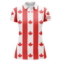 Custom Canadian Flag Golf Shirts Ladies Patriotic Tops Women's Polo Shirts S-5XL