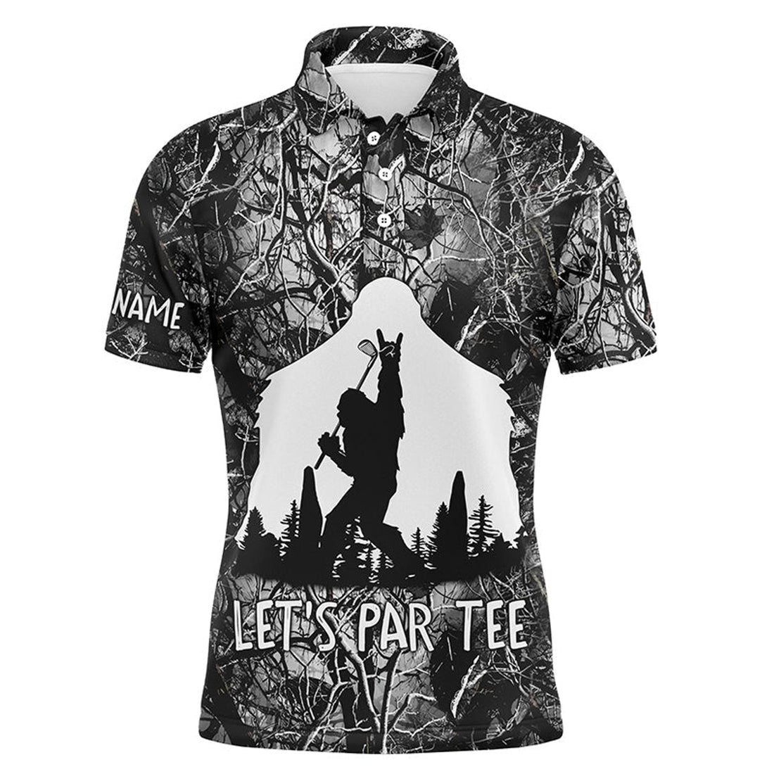 Custom Bigfoot Golf Polo Shirt Personalized Gift For Men Men's Polo Shirt S-5XL