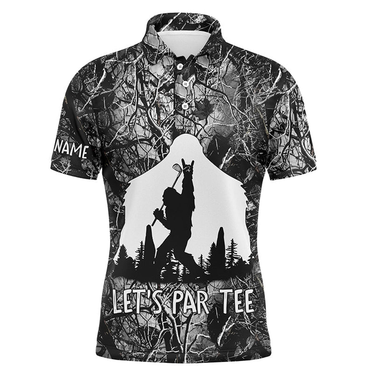 Custom Bigfoot Golf Polo Shirt Personalized Gift For Men Men's Polo Shirt S-5XL