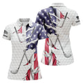 Custom Red White Blue American Flag Patriotic Golf Shirt Women's Polo Shirts S-5XL