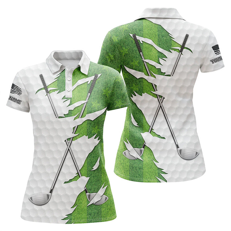 Custom Green Golf Polo Shirt Performance Ladies Tops Women's Polo Shirts S-5XL