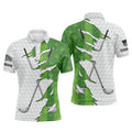 Custom Green Golf Grass Performance Shirt Golf Outfit Men's Polo Shirt S-5XL