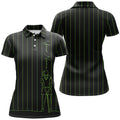 Custom Stripes Golf Tops Gift for Girls Personalized Women's Polo Shirts S-5XL