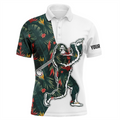 Personalized Bigfoot Polo Shirt Funny Sasquatch Design Men's Polo Shirt S-5XL
