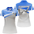 Custom Golf Blue Sport Apparel for Unique Golf Gifts Women's Polo Shirts S-5XL