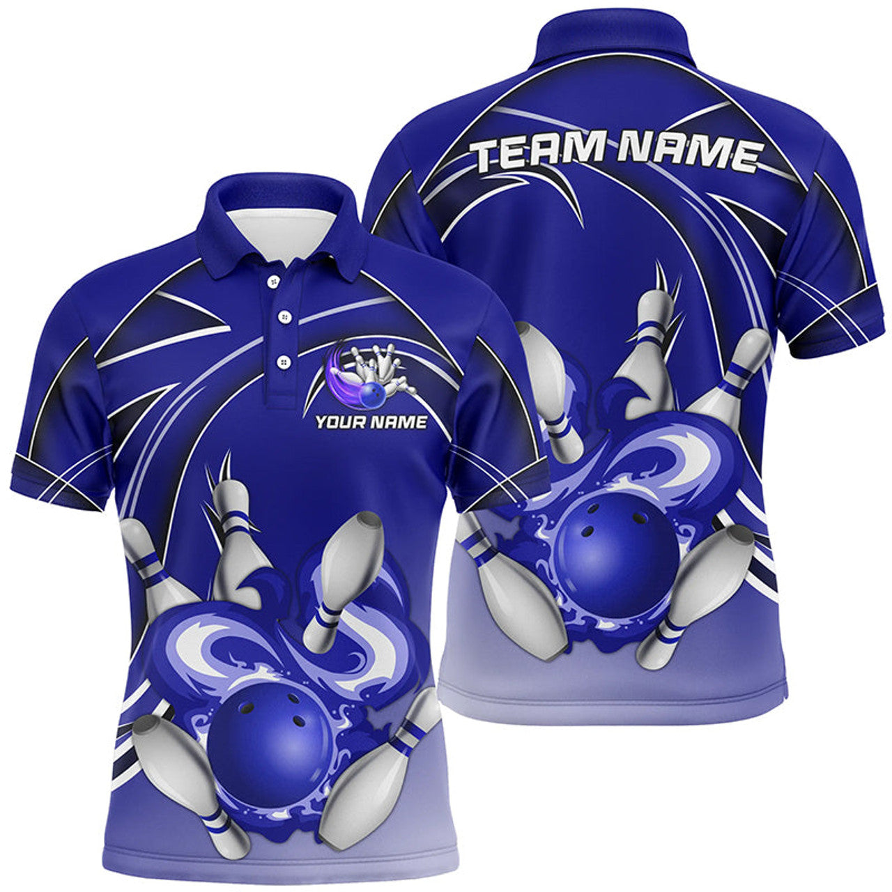 Custom Bowling Polo Shirt Funny Team League Jersey Gift Men's Polo Shirt S-5XL