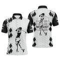 Custom Golf Polo Black White Gift For Men Husband Team Men's Polo Shirt S-5XL