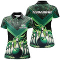 Custom Flame Bowling Team Shirt Gift for Bowlers Women's Polo Shirts S-5XL