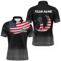 Custom American Flag Patriotic Golf Outfit Golf Gifts Men's Polo Shirt S-5XL
