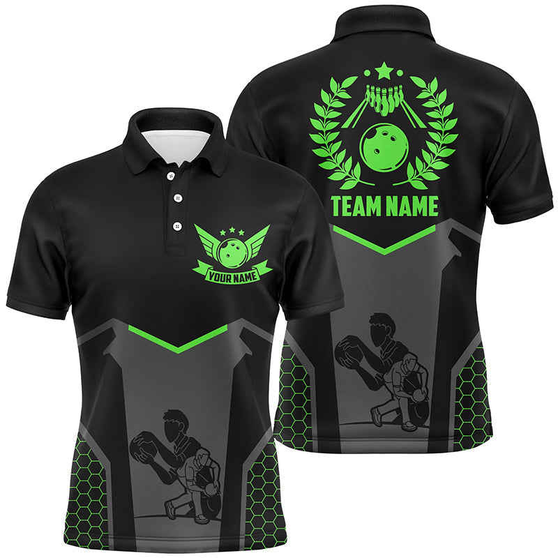 Black Bowling Jersey Custom Retro Bowling Shirt S-5XL Men's Polo Shirt