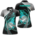 Custom Flame Golf Ball Design Shirts for Women's Polo Shirts S-5XL