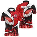 Red Flame Bowling Camo Shirt Cool Style for Bowlers Men's Polo Shirt S-5XL