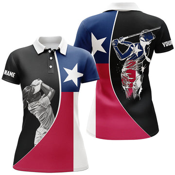 Custom Texas Flag Patriot Golf Tops Gifts for Golf Lovers Women's Polo Shirts S-5XL