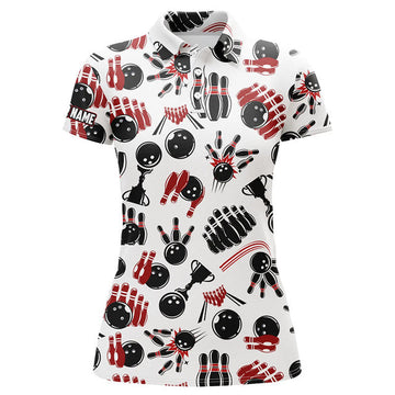 Custom Bowling with Unique Patterns for Girls Women's Polo Shirts S-5XL