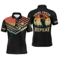 Custom Golf Shirt Vintage Flag Gift Swing Swear Repeat Men's Polo Shirt S-5XL
