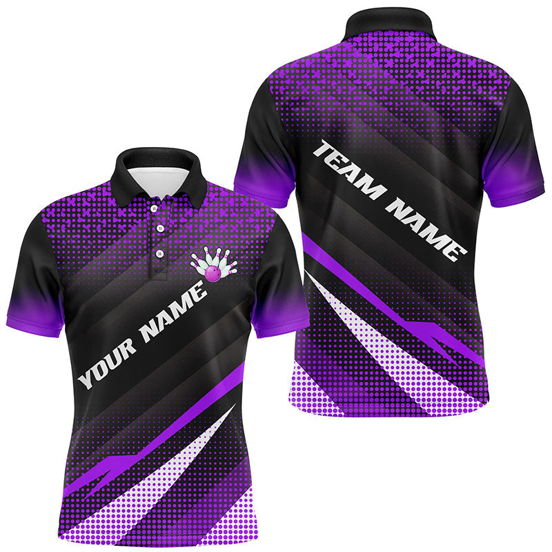 Purple Bowling Custom Men Polo Shirt S-5XL