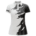 Custom American Flag Golf Shirt White Black for Women's Polo Shirts S-5XL
