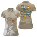 Custom My Drinking Team Has A Bowling Problem Vintage Women's Polo Shirts S-5XL