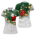 Santa Golf Christmas Pattern Women's Custom Polo Shirts S-5XL