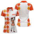 Custom Skull Argyle Golf Outfit for Ladies Golf Attire Women's Polo Shirts S-5XL