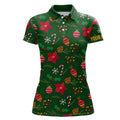 Custom Green Christmas Golf Shirt For Women Women's Polo Shirts S-5XL
