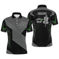 Custom Black Frisbee Golf Shirt Name Number Men's Polo Shirt S-5XL