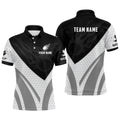 Custom Black and White Golf Shirt with Fire Print Men's Polo Shirt S-5XL