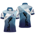 Custom Abstract Blue Golf Personalized Team Golf Tops Men's Polo Shirt S-5XL