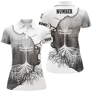 Custom Black Forest Disc Golf Shirt With Basket Design Women's Polo Shirts S-5XL
