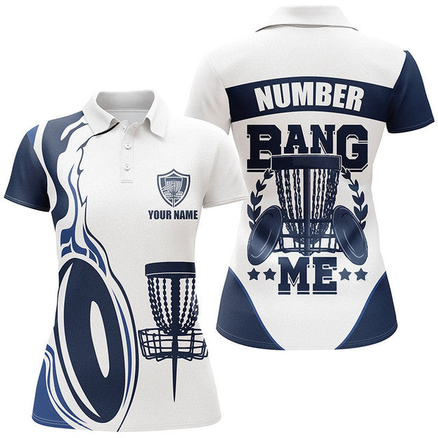 Custom Fire Disc Golf Shirts Personalized Women's Polo Shirts S-5XL