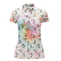 Custom Rainbow Tie Dye Golf Polo Shirt for Golf Gifts Women's Polo Shirts S-5XL
