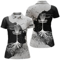 Custom Name Black and Grey Disc Golf Basket Shirt for Women's Polo Shirts S-5XL