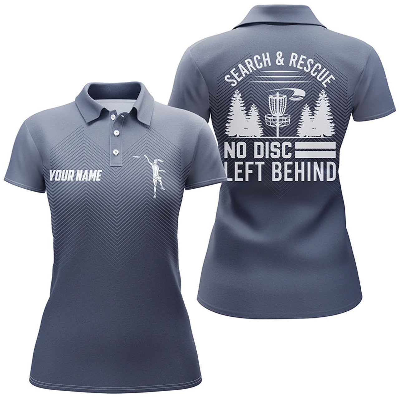 Custom Search and Rescue Geometric Disc Golf Women's Polo Shirts S-5XL