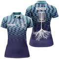 Custom Gradient Blue Disc Golf Cool Gifts For Women's Polo Shirts S-5XL
