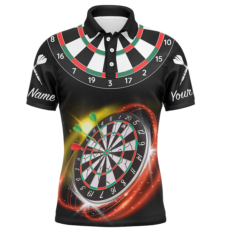 Personalized Red Black Darts Shirt Custom Name S-5XL Men's Polo Shirt