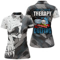 Custom I Dont Need Therapy Skull Grunge Golf Shirt Womens Polo Shirts S-5XL