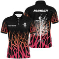 Personalized Disc Golf Basket Tree Pink Gradient Men's Polo Shirt S-5XL