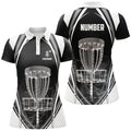 Custom Disc Golf Shirts Black and White Gift for Women Women's Polo Shirts S-5XL