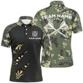 Custom Green Camo Darts Shirt for Men Darts Team Jersey Men's Polo Shirt S-5XL