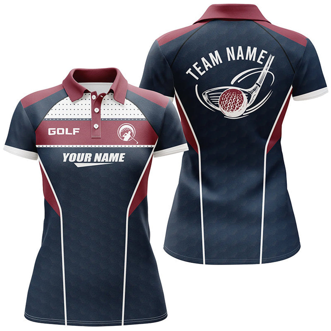Custom Red Navy Golf Polo Personalized Team Shirt For Women's Polo Shirts S-5XL