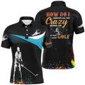 Personalized Colorful Golf Cool Gift Custom Water Color Men's Polo Shirt S-5XL