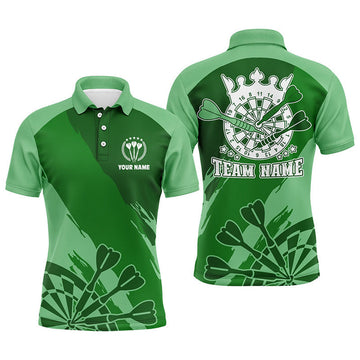 Personalized Green Darts Jersey Custom Cool Shirt for Men Men's Polo Shirt S-5XL