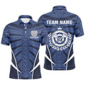 Custom Blue Tribal Darts Shirt Cool Jersey Men's Polo Shirt S-5XL