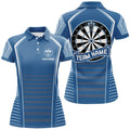 Custom Personalized Darts Shirt for Women in Blue Design Women's Polo Shirts S-5XL