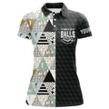 Custom It Takes A Lot Of Balls Geometric Golf Gift For Her Women's Polo Shirts S-5XL