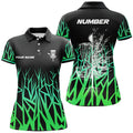 Custom Disc Golf Basket Tree Green Gradient Shirt for Women's Polo Shirts S-5XL