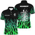 Personalized Disc Golf Basket Tree Green Gradient Men's Polo Shirt S-5XL